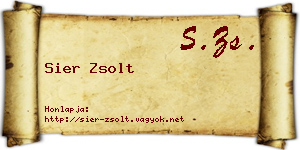 Sier Zsolt névjegykártya