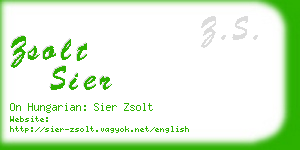 zsolt sier business card